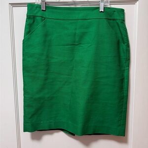 J. Crew Vibrant Green Pencil Skirt